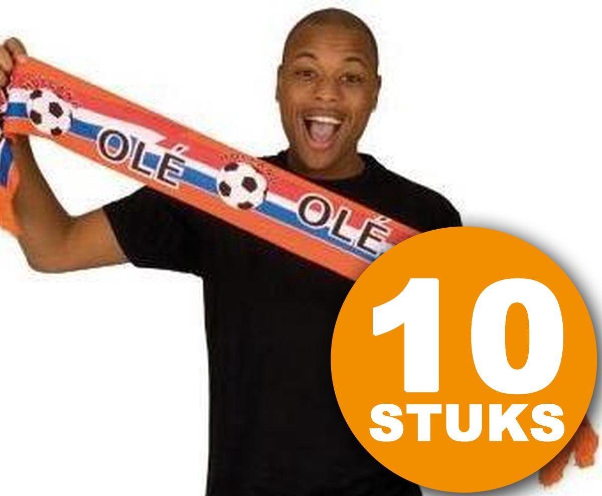Oranje Feestkleding | 10 stuks Oranje Sjaal | Nederlands Elftal EK Voetbal